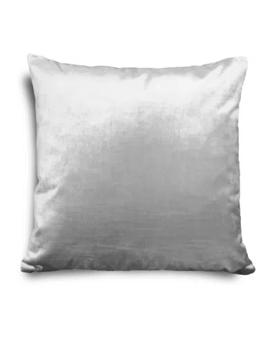 Riverbrook Home Luxi Velvet Decorative Pillow, 20" X 20" In Silver