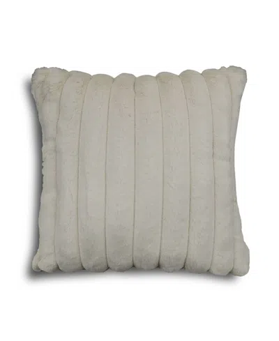 Riverbrook Home Madison Faux Fur Decorative Pillow, 20" X 20" In Gray
