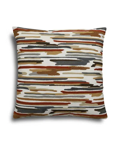 Riverbrook Home Parker Tufted Embroidery Decorative Pillow, 22" X 22" In Multi