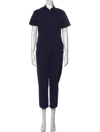Pre-owned Rivet Utility Jumpsuit In Blue