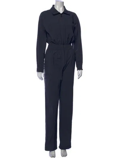 Pre-owned Rivet Utility Nylon Jumpsuit In Blue