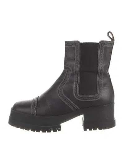 Pre-owned Robert Clergerie Leather Chelsea Boots In Black