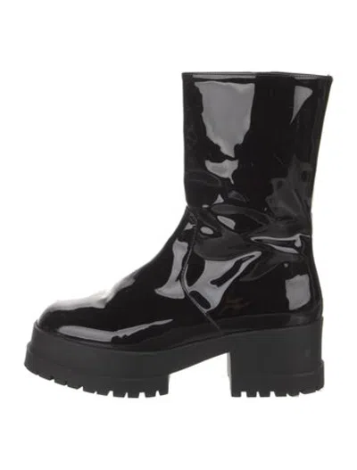 Pre-owned Robert Clergerie Patent Leather Boots In Black