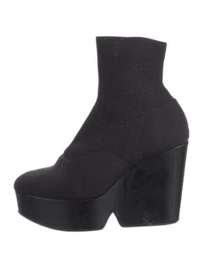 Pre-owned Robert Clergerie Sock Boots In Black