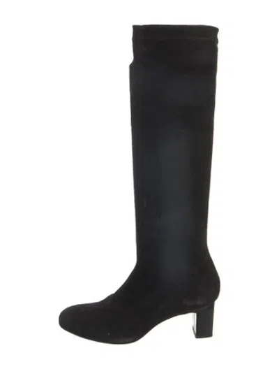 Pre-owned Robert Clergerie Suede Boots In Black