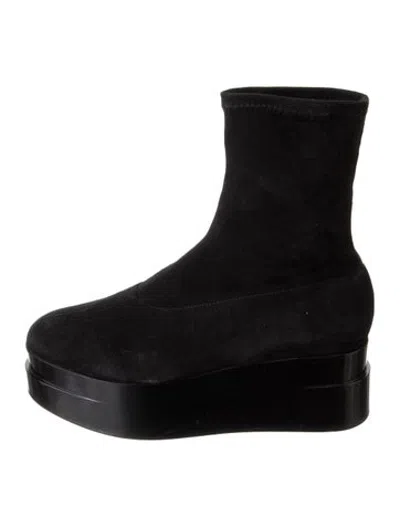 Pre-owned Robert Clergerie Suede Boots In Black