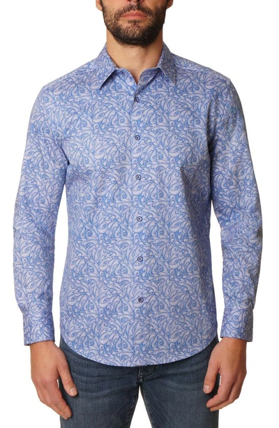 Robert Graham Beech Long Sleeve Woven Shirt In Blue