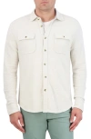 Robert Graham Brunner Knit Button-up Shirt In Off White