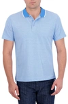 Robert Graham Calmere Tipped Polo In Bright Blue
