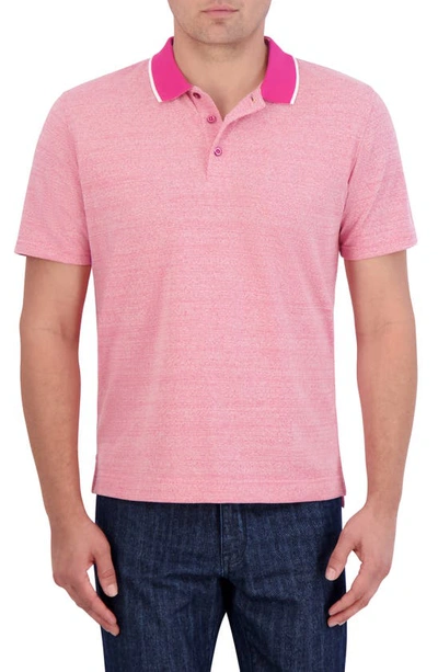Robert Graham Calmere Tipped Polo In Magenta