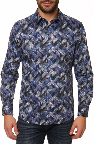Robert Graham Halder Long Sleeve Cotton Shirt In Blue Multi