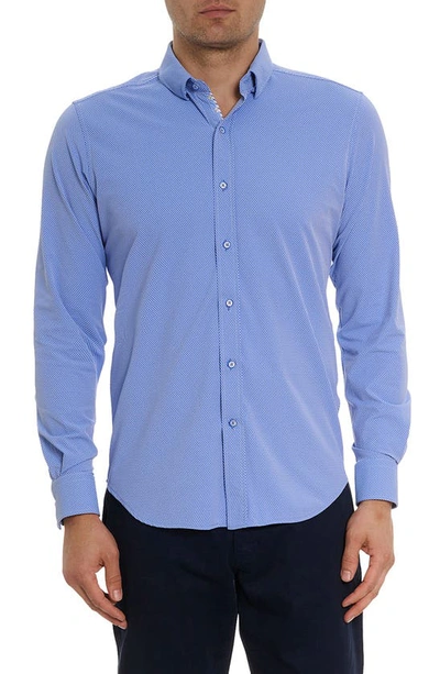 Robert Graham Marcus Stretch Button-up Shirt In Blue