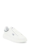 Roberto Cavalli Metallic Trim Low Top Sneaker In White