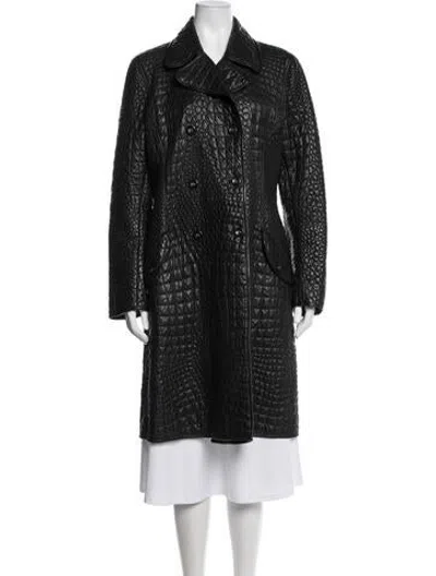 Pre-owned Roberto Cavalli Vintage 2000's Coat In Black