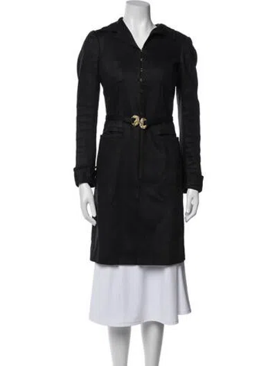 Pre-owned Roberto Cavalli Vintage 2005 Coat In Black
