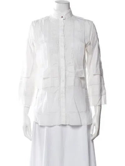 Pre-owned Roberto Cavalli Vintage 2010 Blouse In White