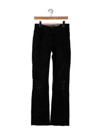 Pre-owned Roberto Cavalli Vintage Flared Jeans In Black