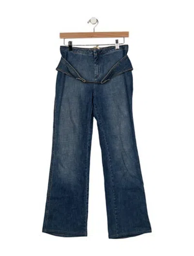Pre-owned Roberto Cavalli Vintage Flared Jeans In Blue