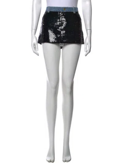 Pre-owned Roberto Cavalli Vintage Mini Skirt In Black