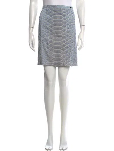Pre-owned Roberto Cavalli Vintage Mini Skirt In Blue