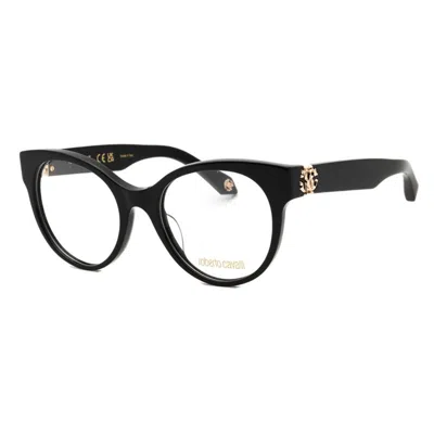 Roberto Cavalli Vrc Mini Eyeglasses With Clear Demo Lenses In Black