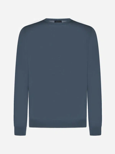 Roberto Collina Cotton Sweater In Blue