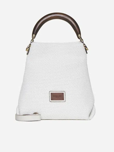 Roberto Festa Crochet Fabric Bag In White