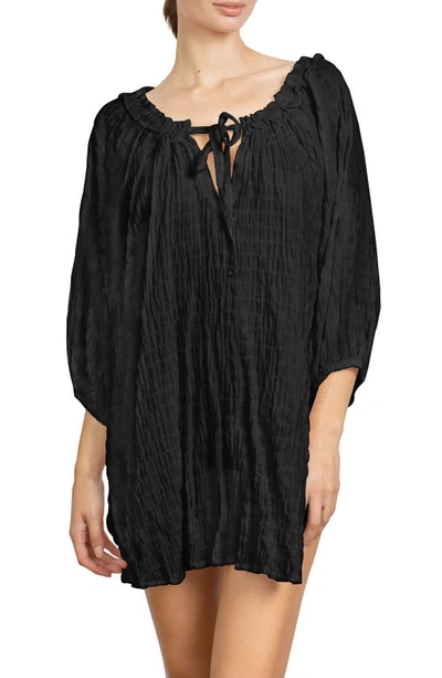 Robin Piccone Fiona Cover-up Tunic In Black