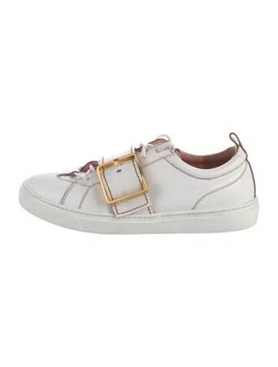 Pre-owned Rochas Leather Sneakers In White