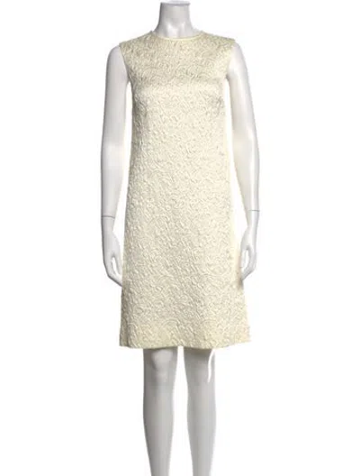 Pre-owned Rochas Patterned Mini Dress In Neutrals
