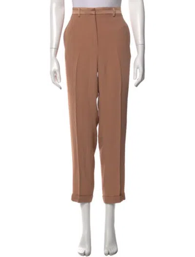 Pre-owned Rochas Straight Leg Pants In Neutrals
