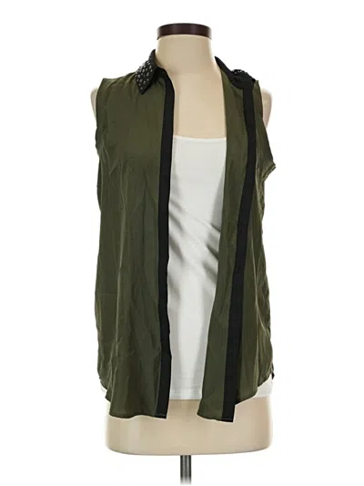 Pre-owned Rock&republic Tank Top Green Cowl Neck Tops
