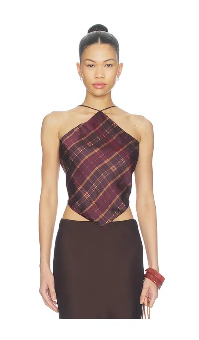 Rococo Sand Halter Neck Top In Multi