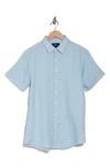 Rodd & Gunn Grey Lynn Linen Short Sleeve Button-up Shirt In Sky
