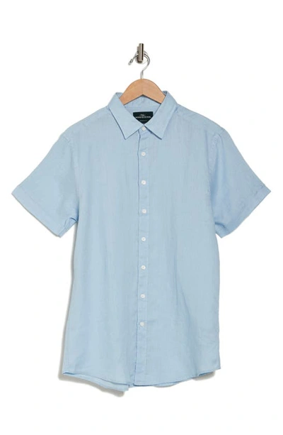Rodd & Gunn Grey Lynn Linen Short Sleeve Button-up Shirt In Sky