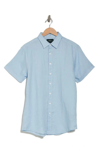 Rodd & Gunn Grey Lynn Linen Short Sleeve Button-up Shirt In Blue