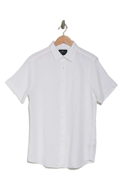 Rodd & Gunn Grey Lynn Linen Short Sleeve Button-up Shirt In White