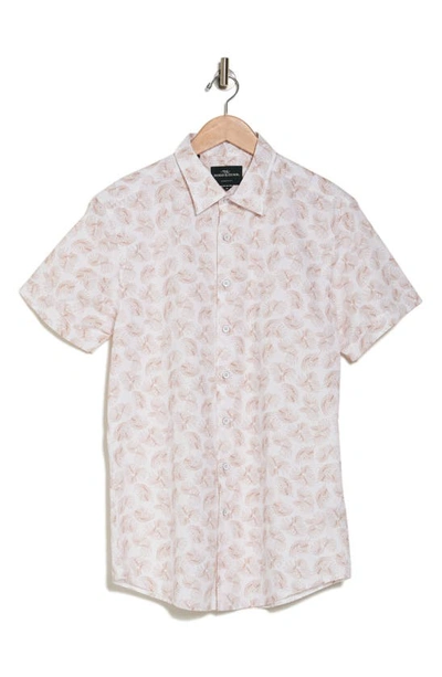 Rodd & Gunn Short Sleeve Cotton Button-up Shirt In Cinnamon