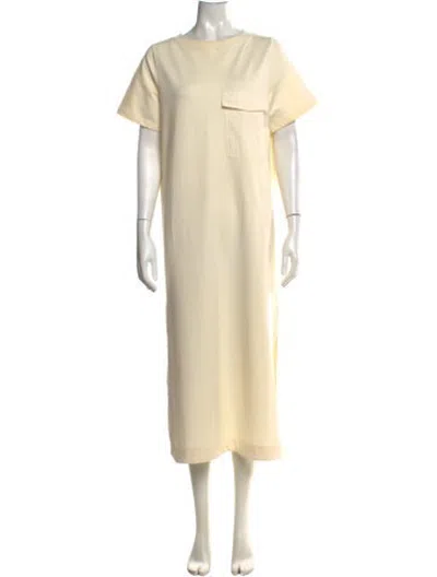 Pre-owned Rodebjer Crew Neck Long Dress In Neutrals