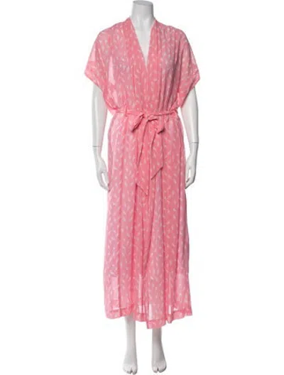Pre-owned Rodebjer Printed Robe In Pink