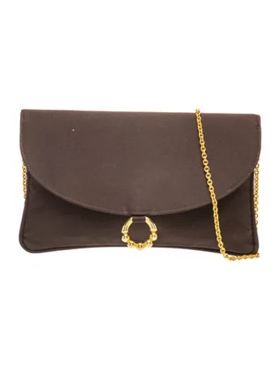 Pre-owned Rodo Satin Crossbody Bag In Brown