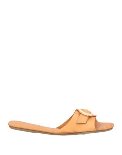 Rodo Woman Sandals Camel Size 8.5 Soft Leather In Beige
