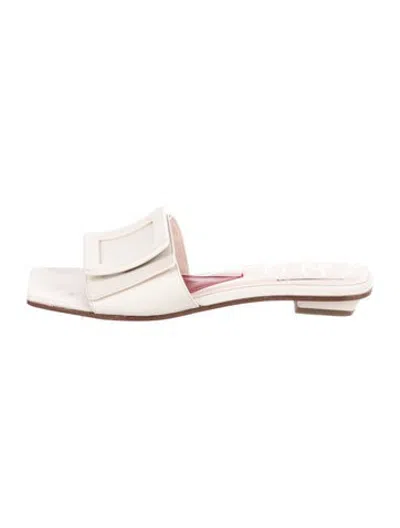 Pre-owned Roger Vivier Leather Slides In Neutrals
