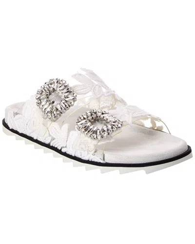 Roger Vivier Vinyl Slide In White