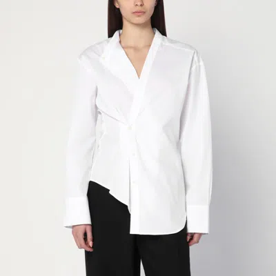 Rohe Asymmetrical White Cotton Shirt