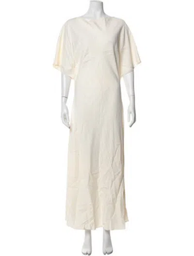 Pre-owned Rohe Bateau Neckline Long Dress In Neutrals