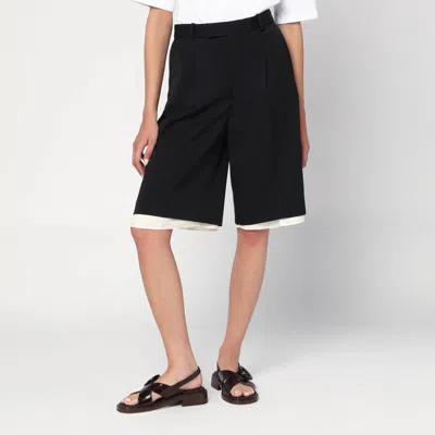 Rohe Black Double-layer Bermuda Shorts
