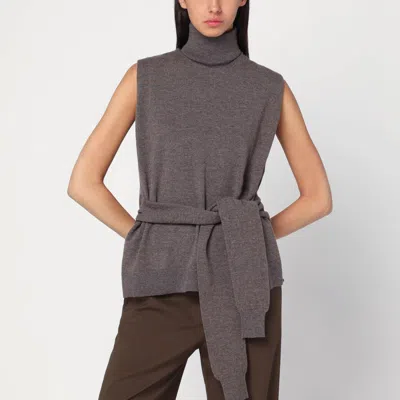 Rohe Double-layer Taupe Mélange Sweater In Gray