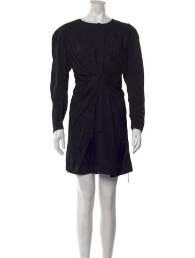 Pre-owned Rohe Plaid Print Mini Dress In Black
