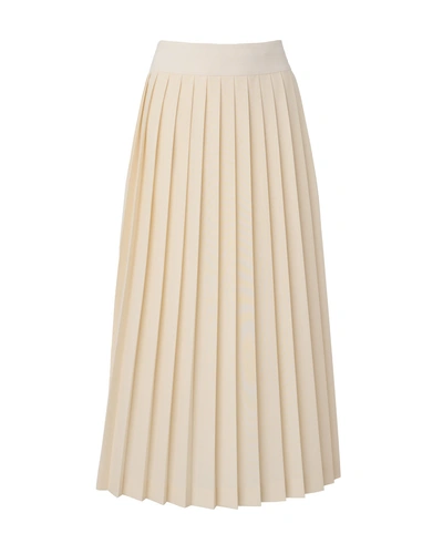 Rohe Pleated Midi Wrap Skirt In Cream